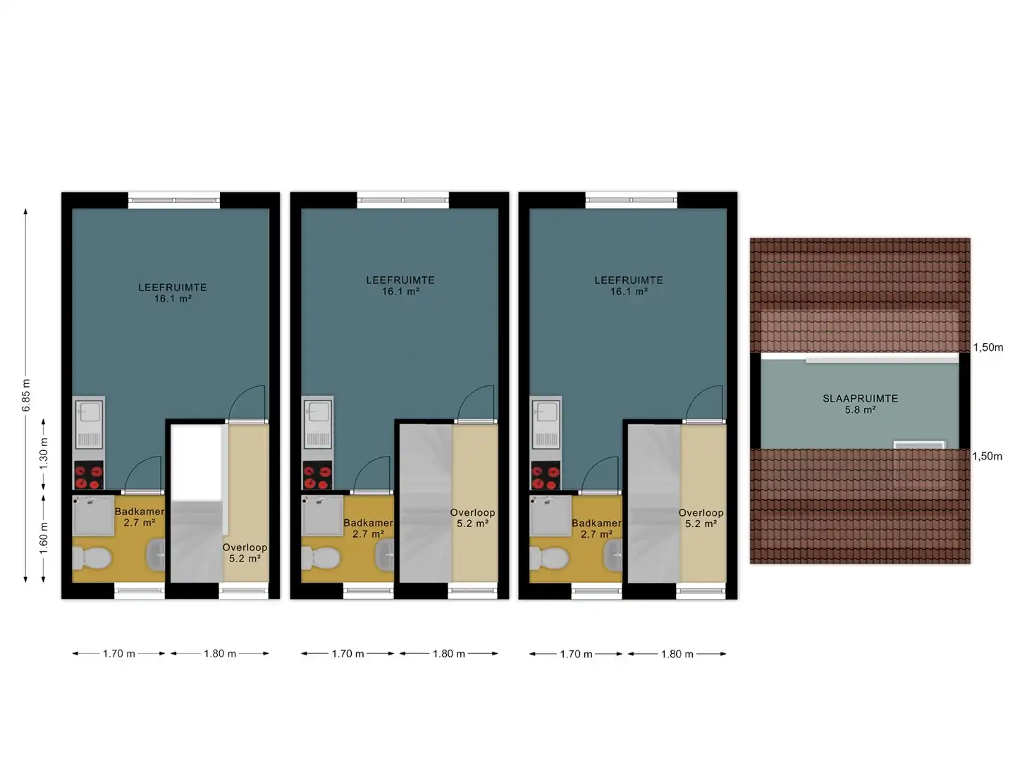 Vergunde opbrengsteigendom bestaande uit 3 studio's in Ledeberg foto 19