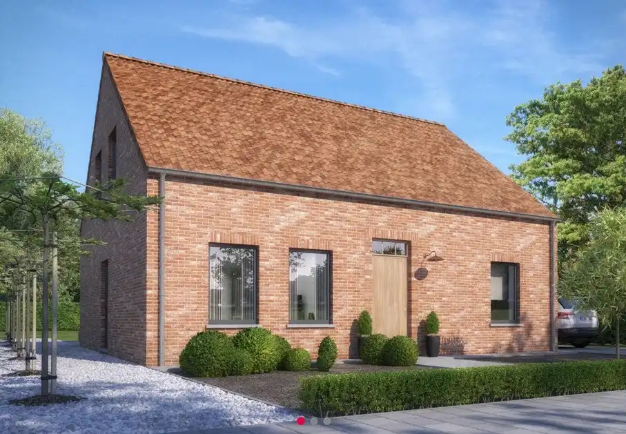 Eigentijdse nieuwbouwwoning met 3 slaapkamers op een ruim perceel in Lommel-Kolonie. foto {{pictureIndex}}