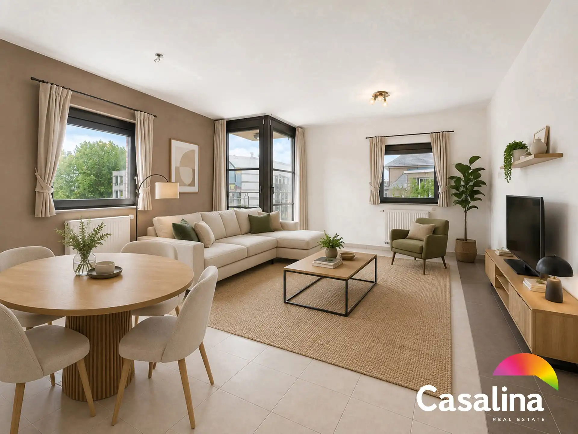 Zuidgericht appartement met 2 slaapkamers, terras en 2 Park. foto 2