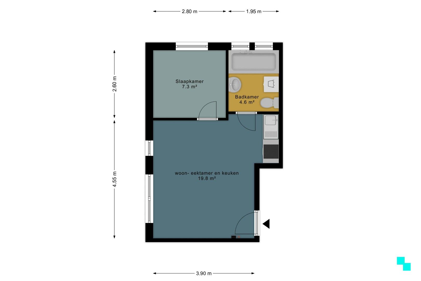 Gelijkvloers appartement met één slaapkamer in het hart van Merelbeke foto 21