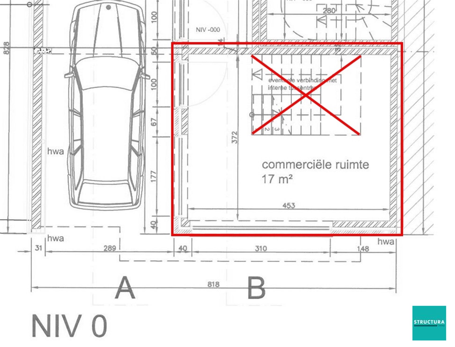 Handelsgelijkvloers/vitrine vlakbij station en centrum Opwijk foto 4