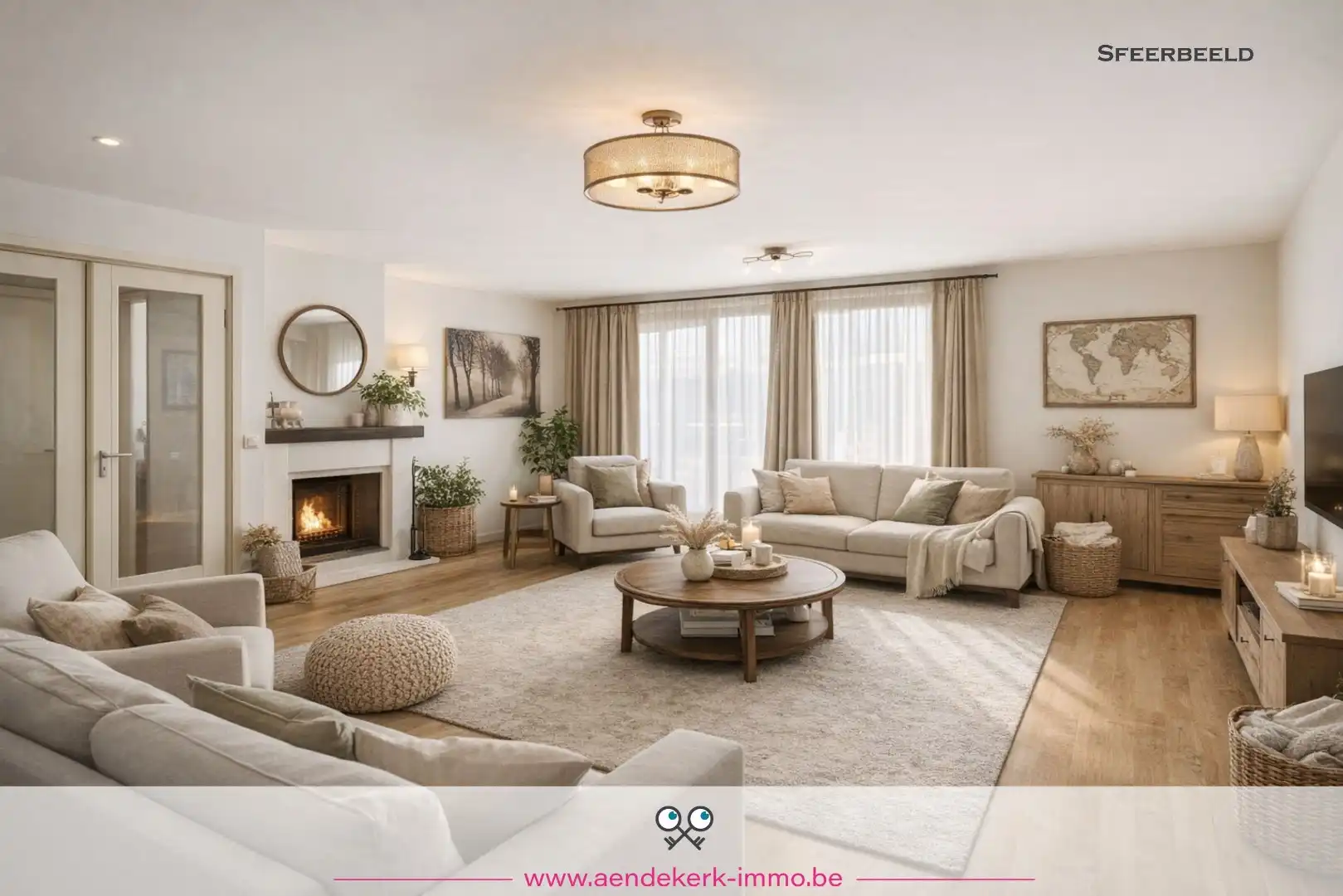 Ruim gelijkvloers appartement met 3 slaapkamers, garage en kelderberging foto 2