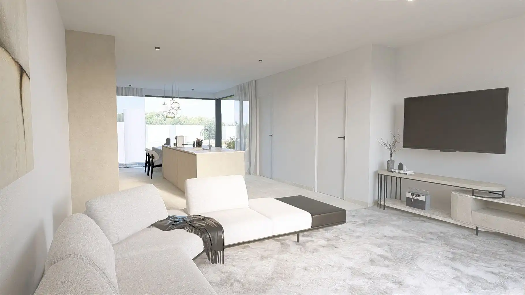 Uitzonderlijk ruim duplex appartement, voorzien van 2 (+1) slaapkamers gelegen op de tweede en derde verdieping met 3 terrassen en ondergrondse parkeerplaats in hartje Maaseik.  foto {{pictureIndex}}