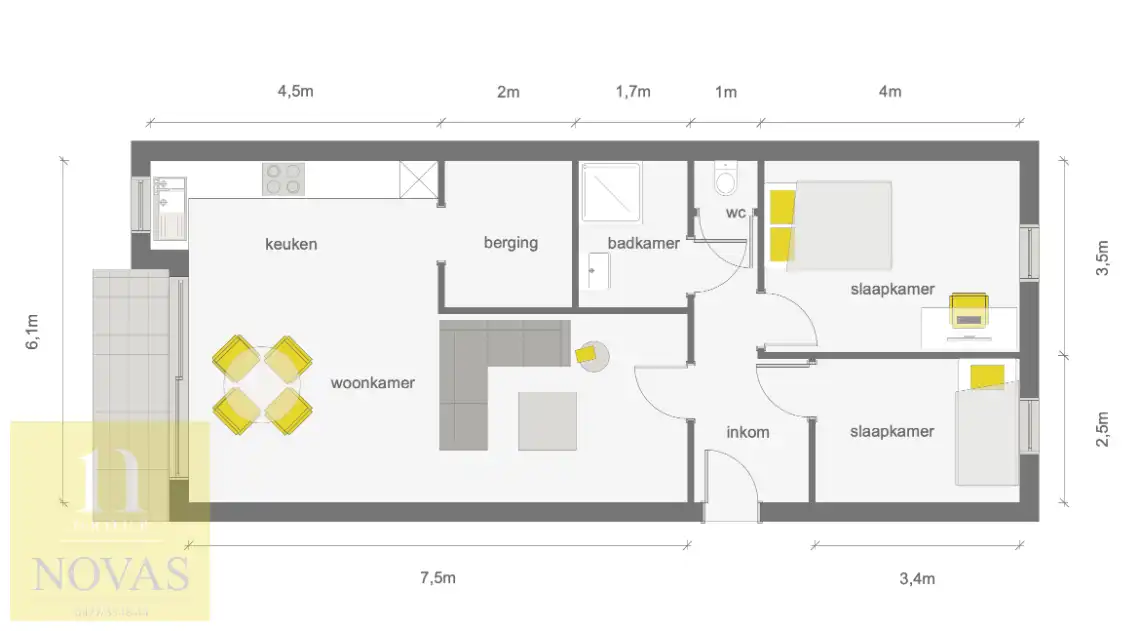 In het centrum, EPC C, lichtrijk, 2 slaapkamers, ondergrondse parkeerplaats inbegrepen foto 10