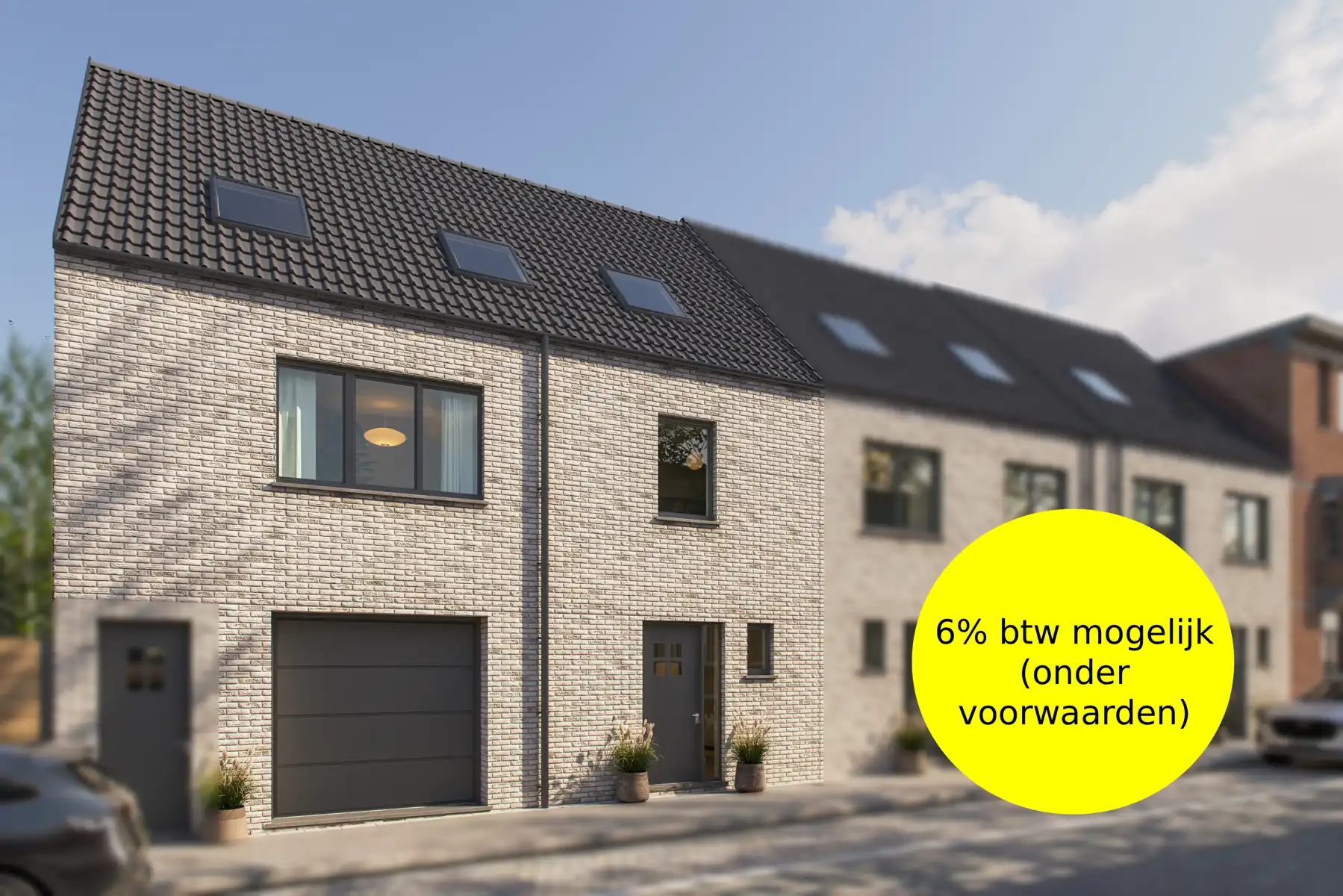 Nieuwbouwwoning met 5 slaapkamers en 2 badkamers. foto {{pictureIndex}}