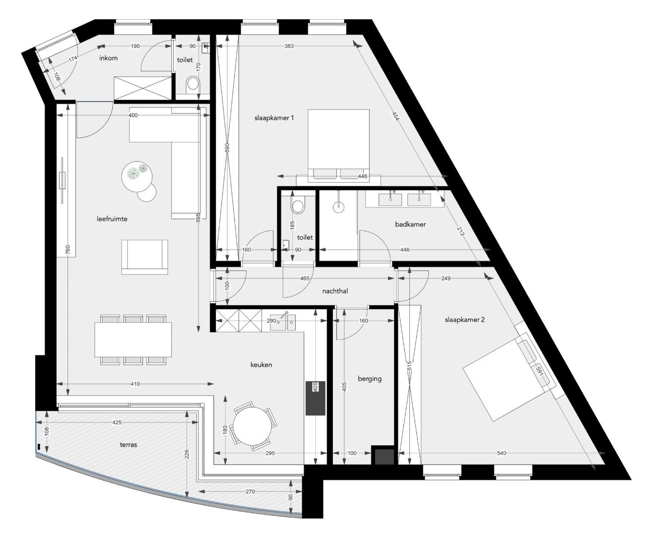 APPARTEMENT 2.4 : 134,84 m2 - 1640 SINT-GENESIUS-RODE foto 3