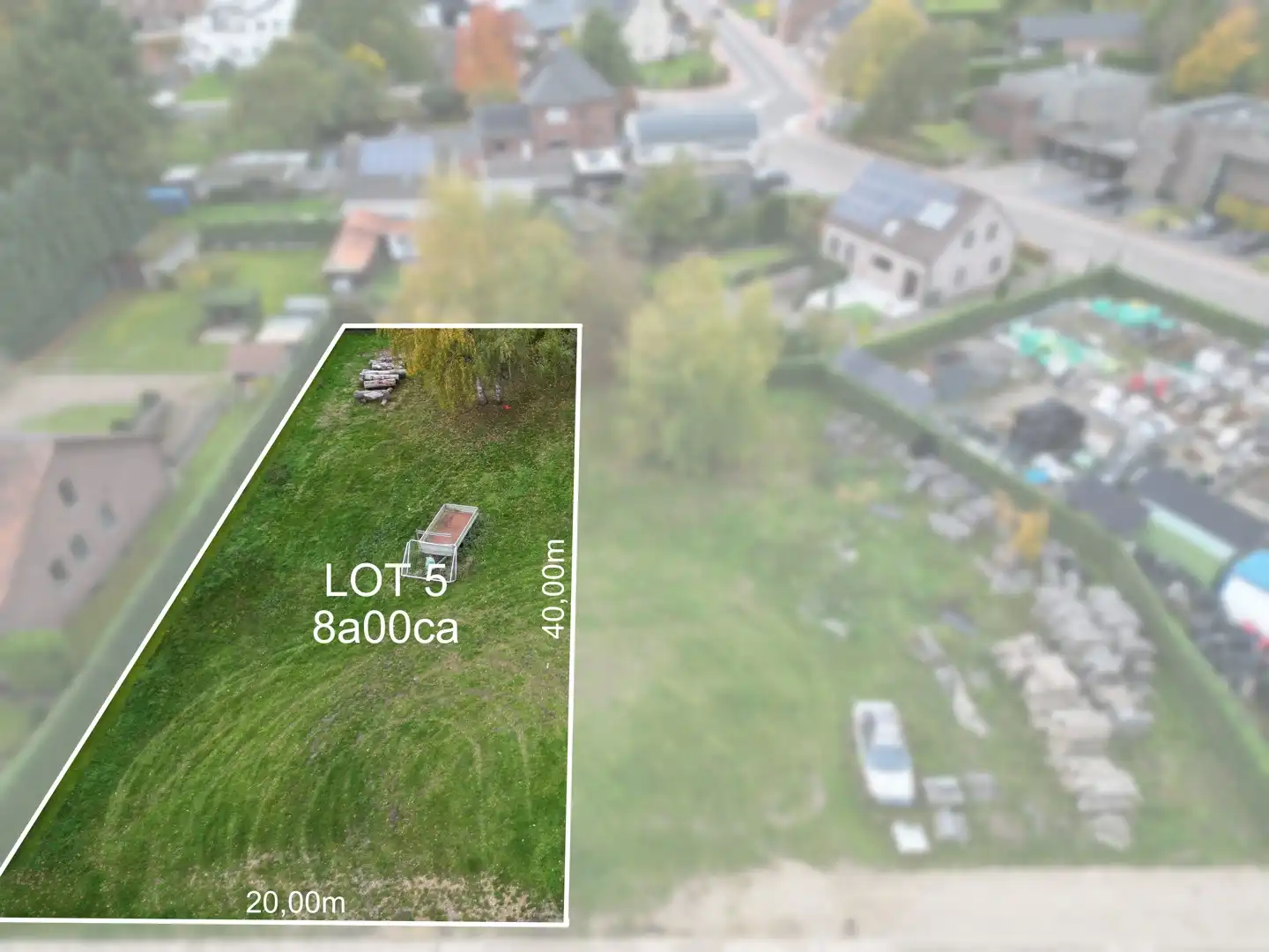 Open bebouwing op 8a in Opglabbeek (opsplitsbaar in 2 HOB) foto {{pictureIndex}}