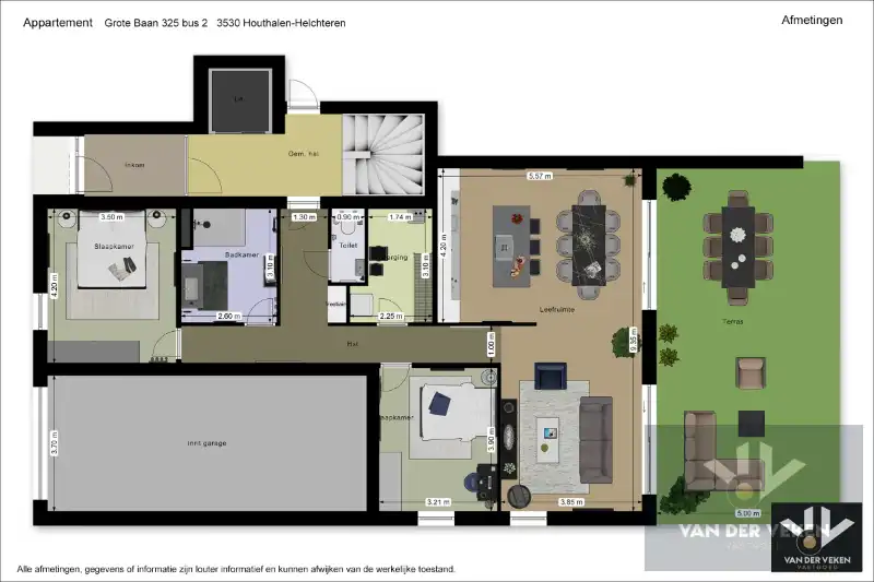 Ruim gelijkvloers nieuwbouwappartement met 2 slaapkamers, terras en een mooie tuin op een goed bereikbare locatie! foto 14