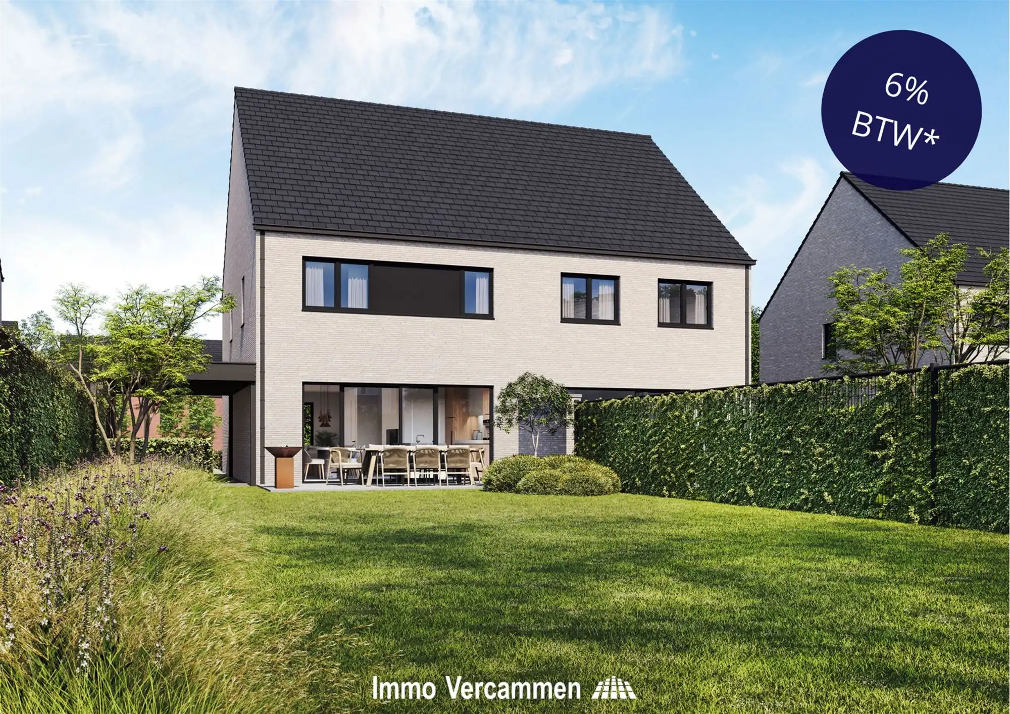 Kwalitatief afgewerkte, halfopen bebouwing te Putte foto {{pictureIndex}}