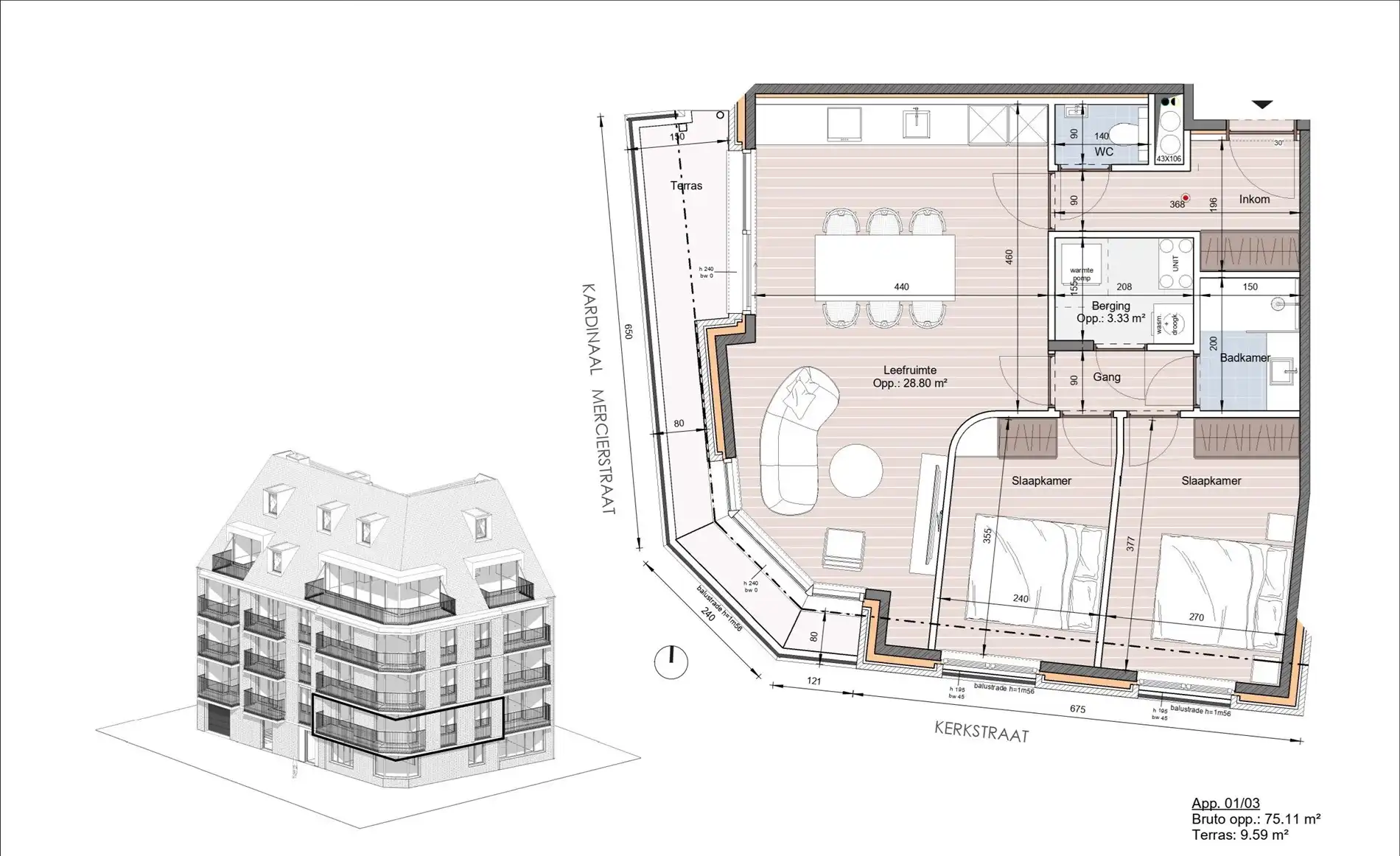 Stijlvol hoekappartement met terras in Residentie Antoine – Heist foto 3