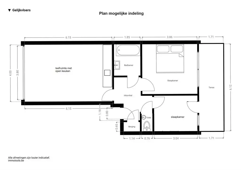 Gelijkvloers appartement met zuidgericht terras. foto 14