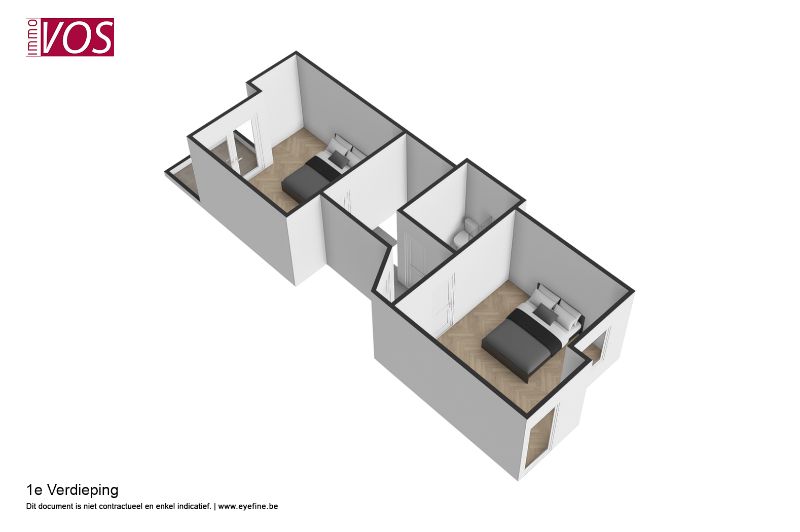 Duplex appartement gelegen op het 1 ste verdiep met 2 slaapkamers foto 14