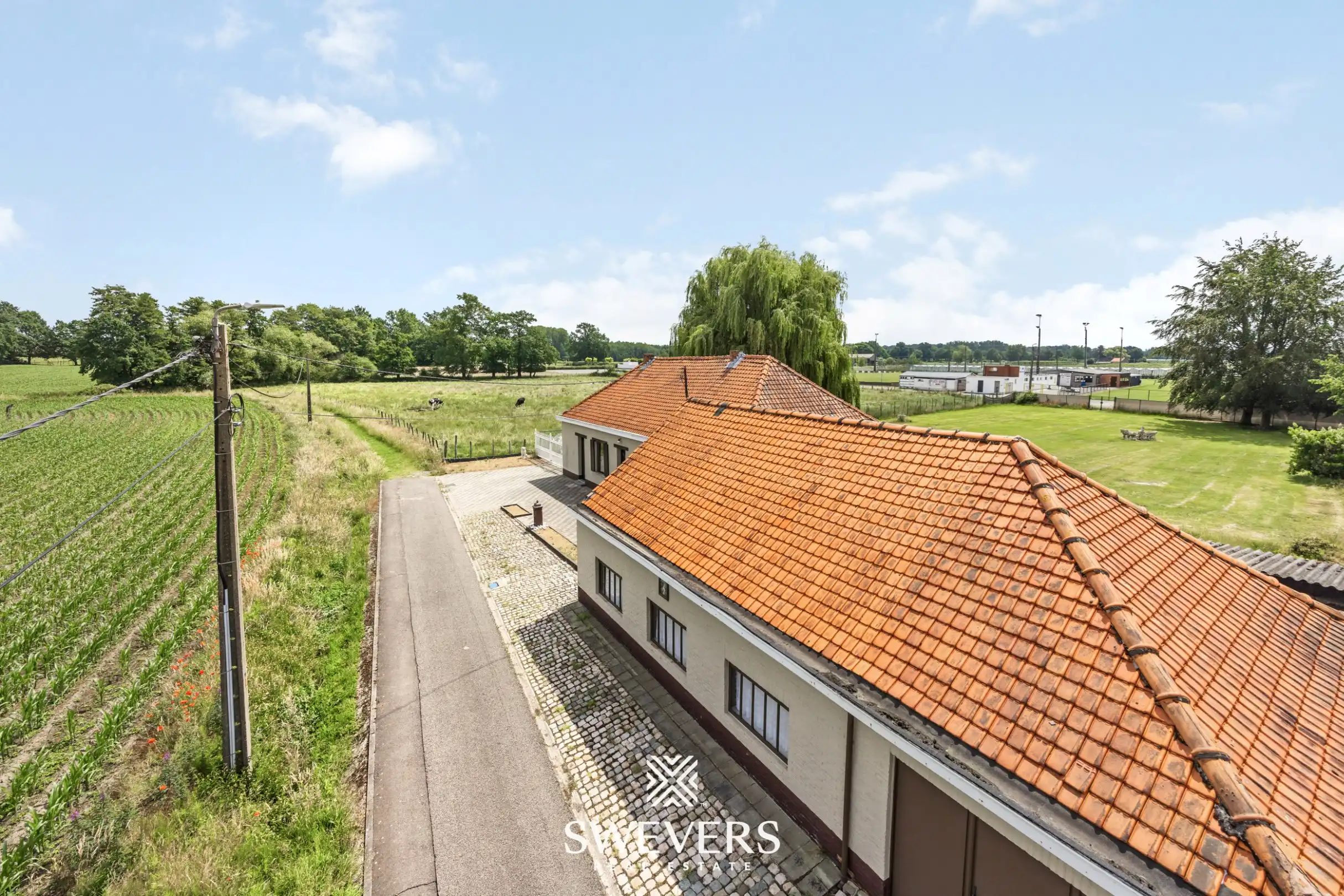 Gelijkvloerse woning op 25a 03ca met grote garages. foto 30