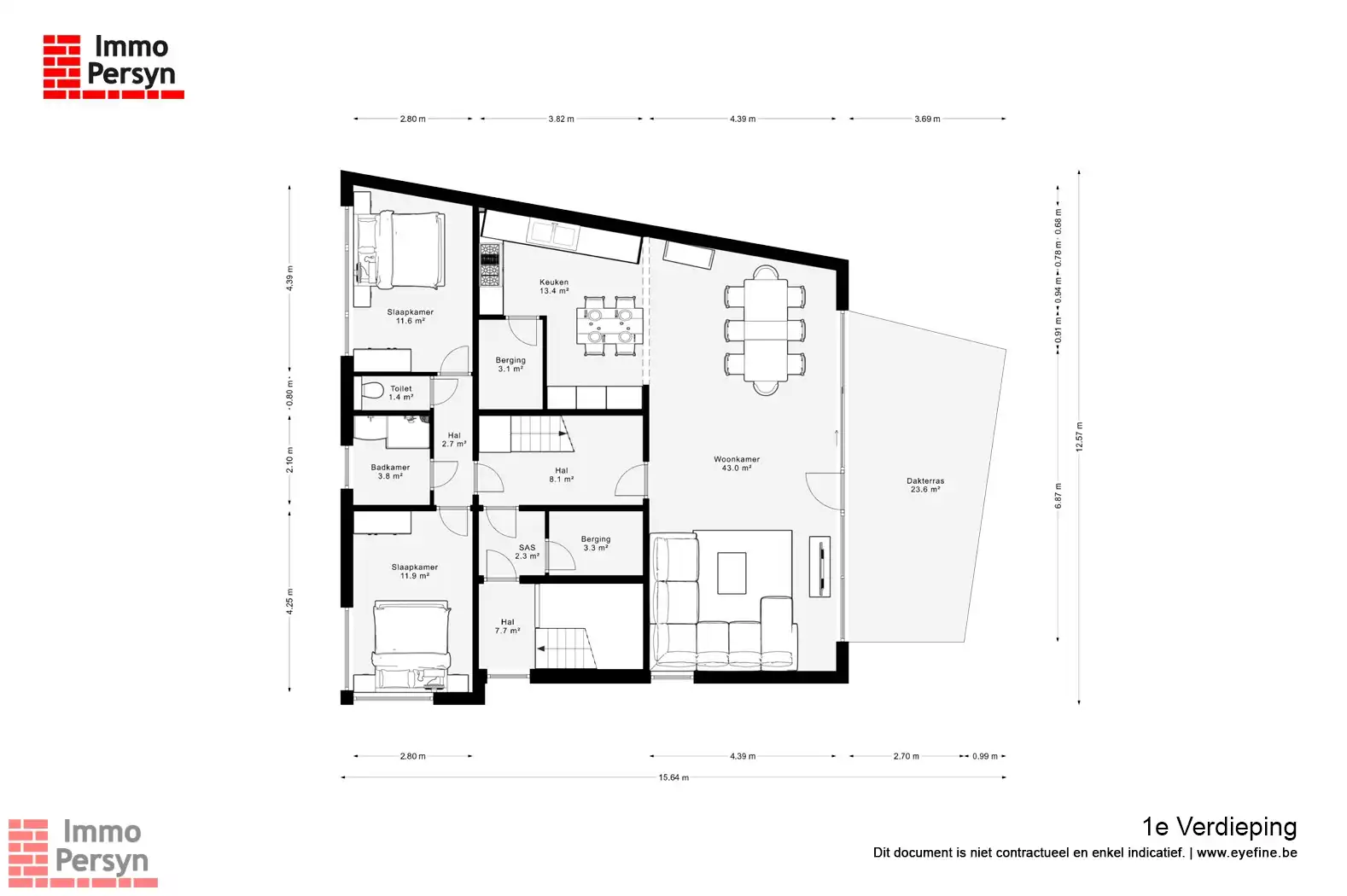 Modern en veelzijdig gebouw met 3 appartementen, rustige tuin en aanpalend perceel te Bekkevoort foto 60