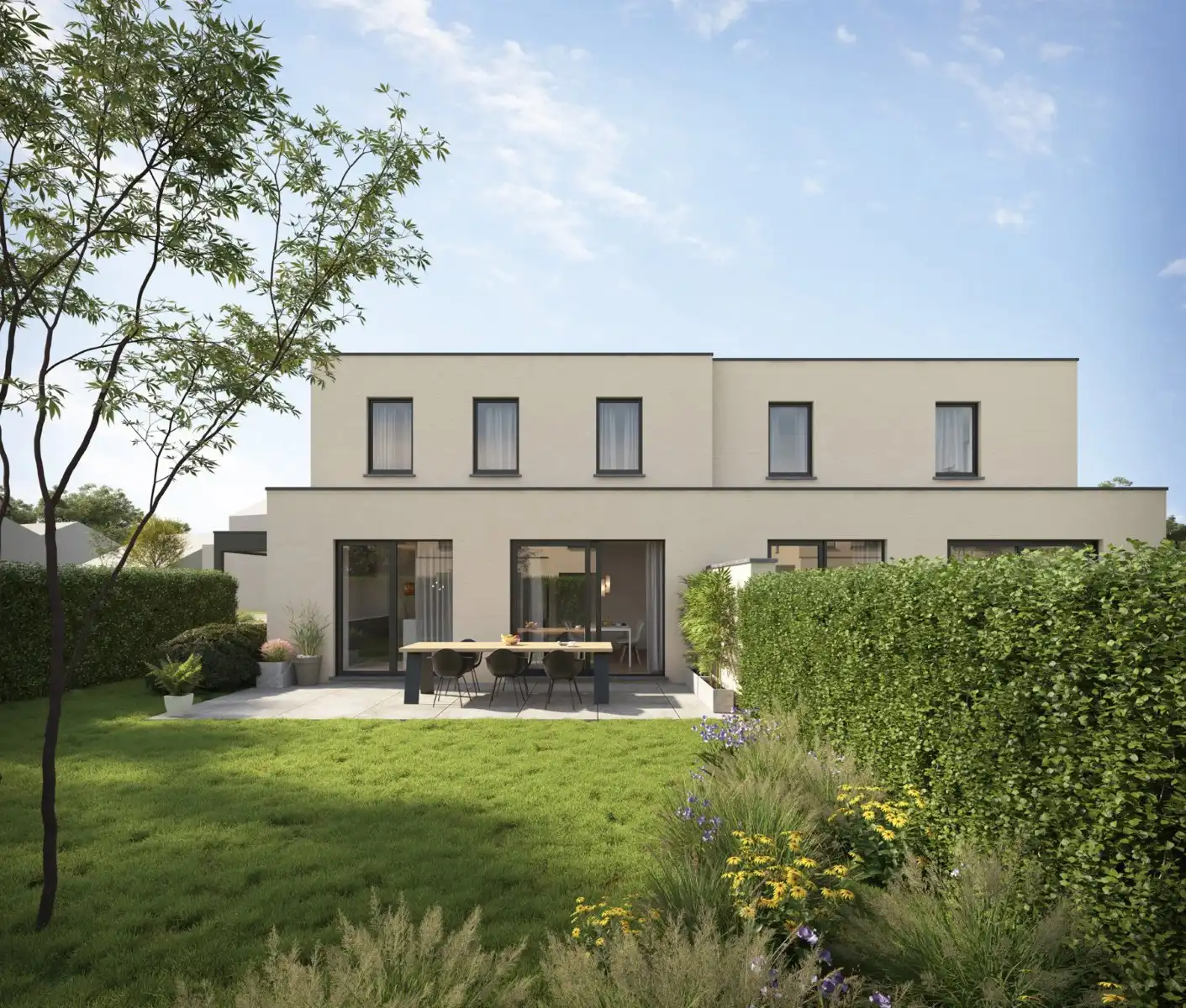Moderne halfopen woning met garage in het groene Berlare foto 2