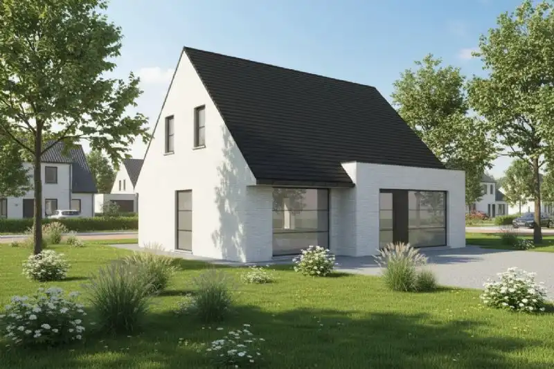 Nieuw te bouwen alleenstaande woning te Tielt. foto {{pictureIndex}}