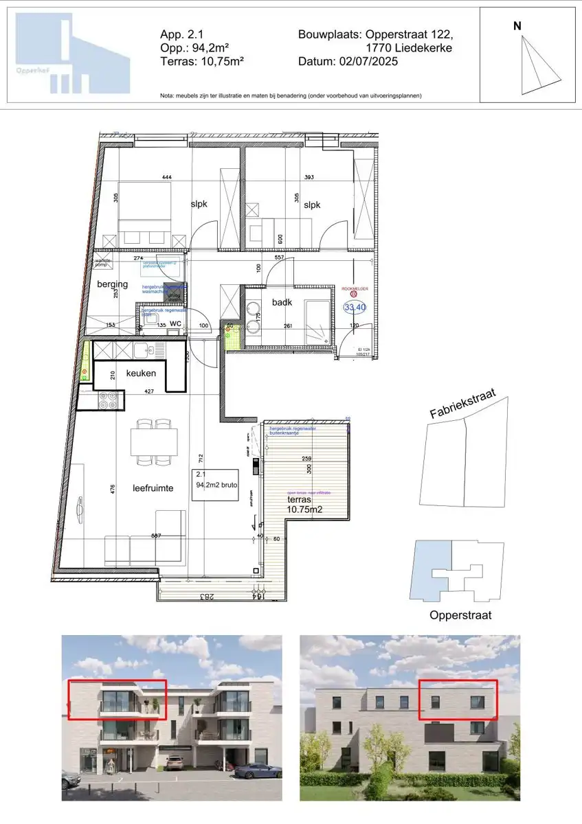 KOOP AAN 6% btw 2 slaapkamers 94,2m² - terras10,75m² foto 2