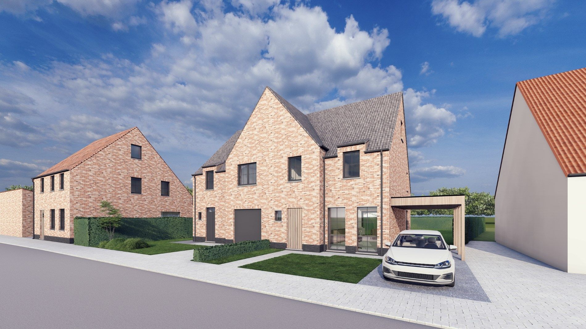 Nieuwbouwwoning met 4 slaapkamers en tuin te Koekelare  foto {{pictureIndex}}
