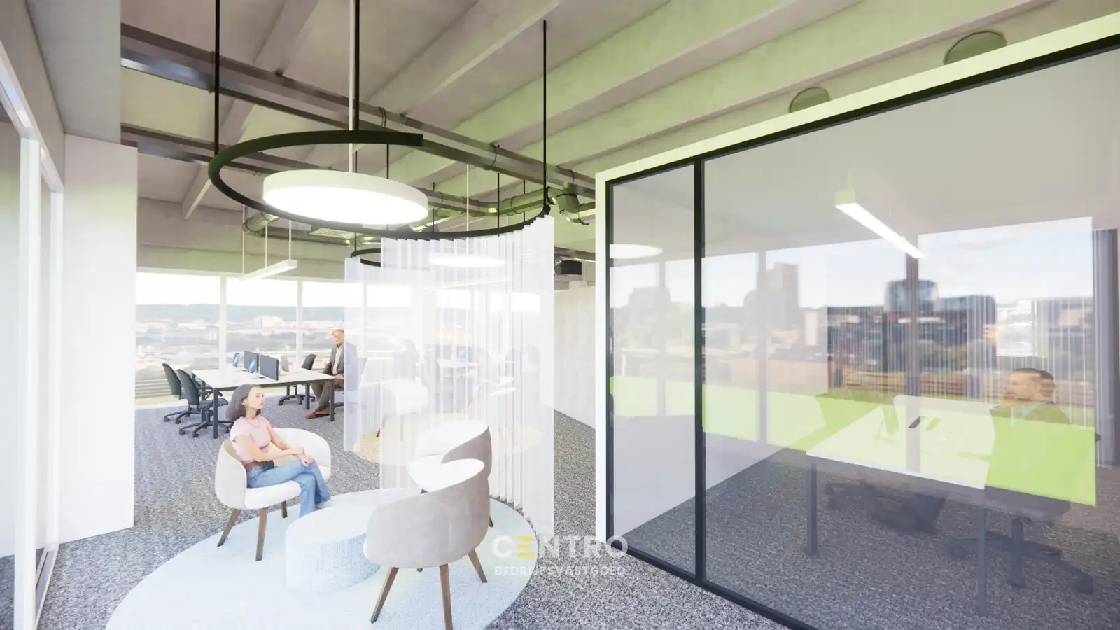 Energiezuinige, vernieuwde SERVICED kantoorruimte met mogelijkheid om een MAGAZIJN (215m²) bij te huren op Ieper Business Park! foto 24