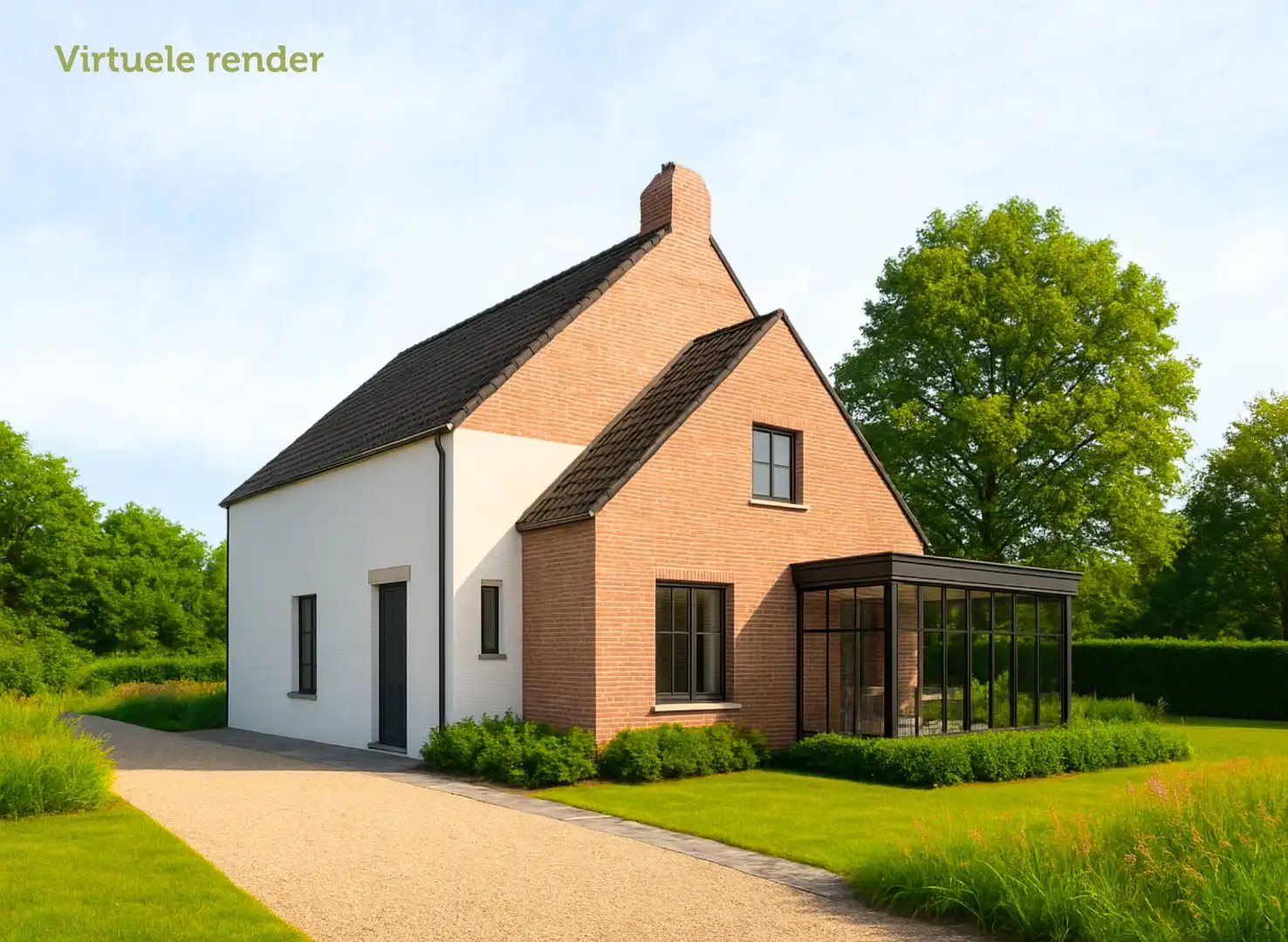 Ruim perceel bouwgrond (990m2) in idyllische omgeving te Lakebossen Zwevezele  foto 2