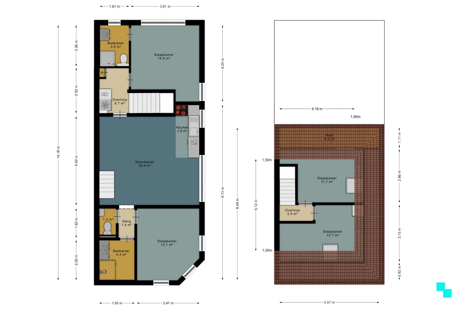 Prachtige duplex met 4 slaap- en 2 badkamers foto 27