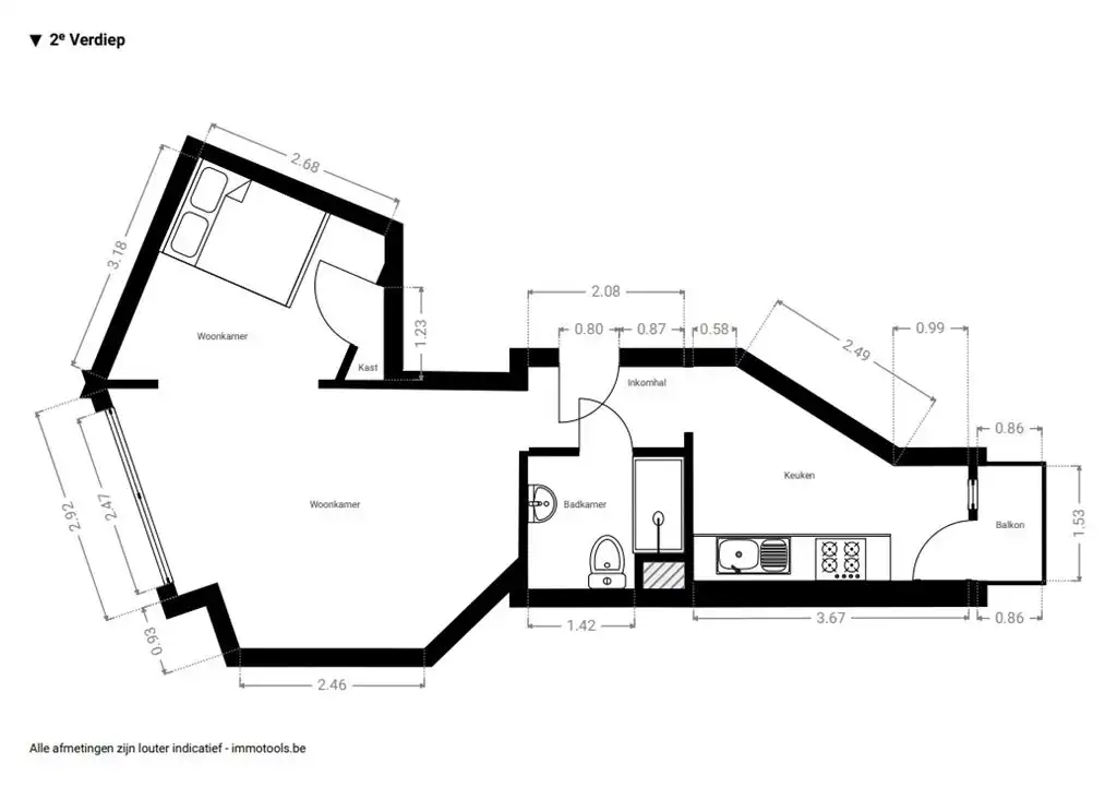 Studio met 1 slaapkamer op toplocatie tegenover het Stadspark foto 12