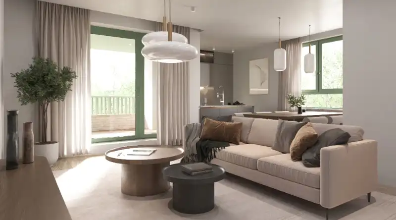 Nieuwbouwappartement met 2 slaapkamers en terras in groene omgeving foto 5