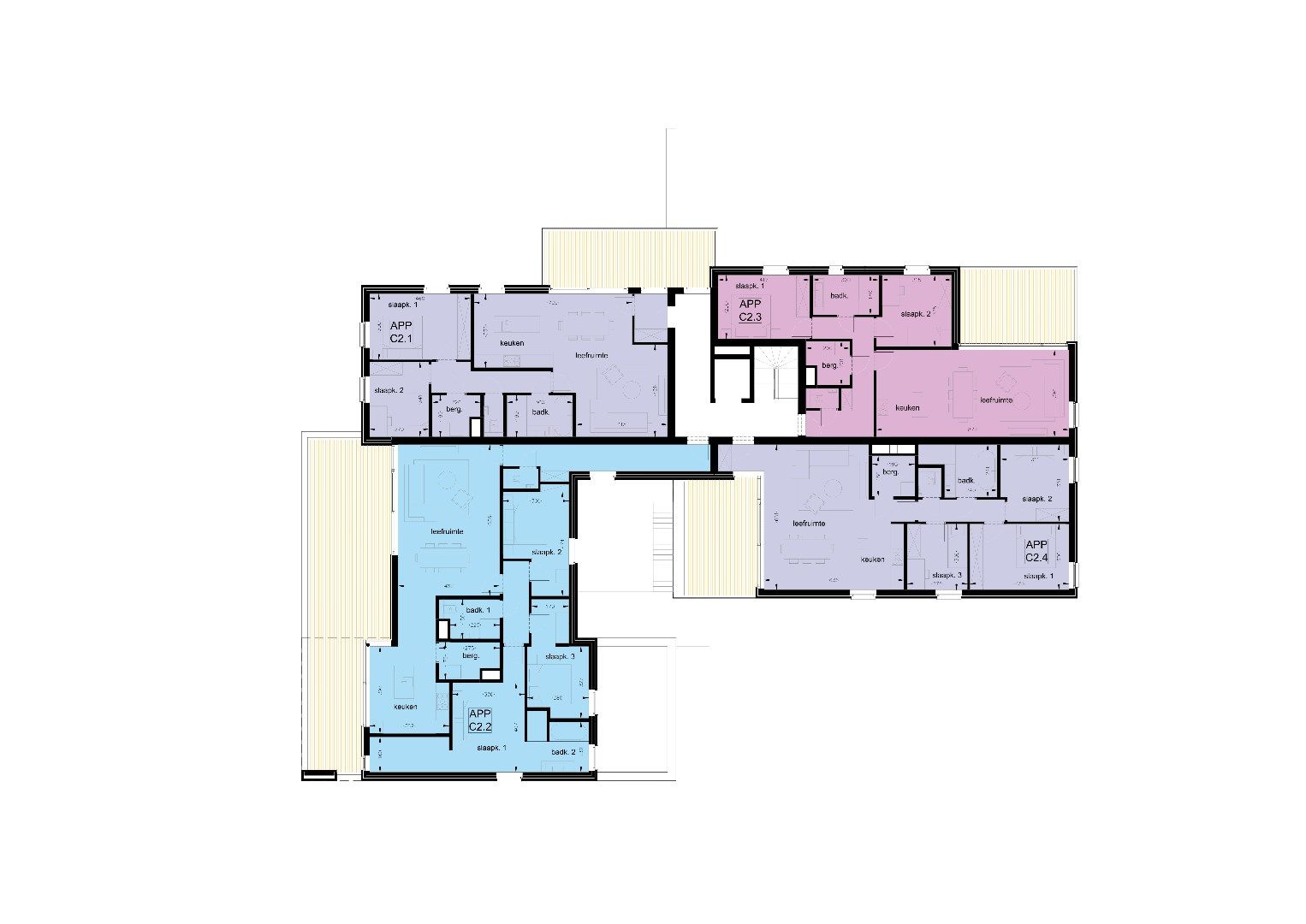 Nieuwbouwappartement met twee slaapkamers en terras van 20,50m² foto 6