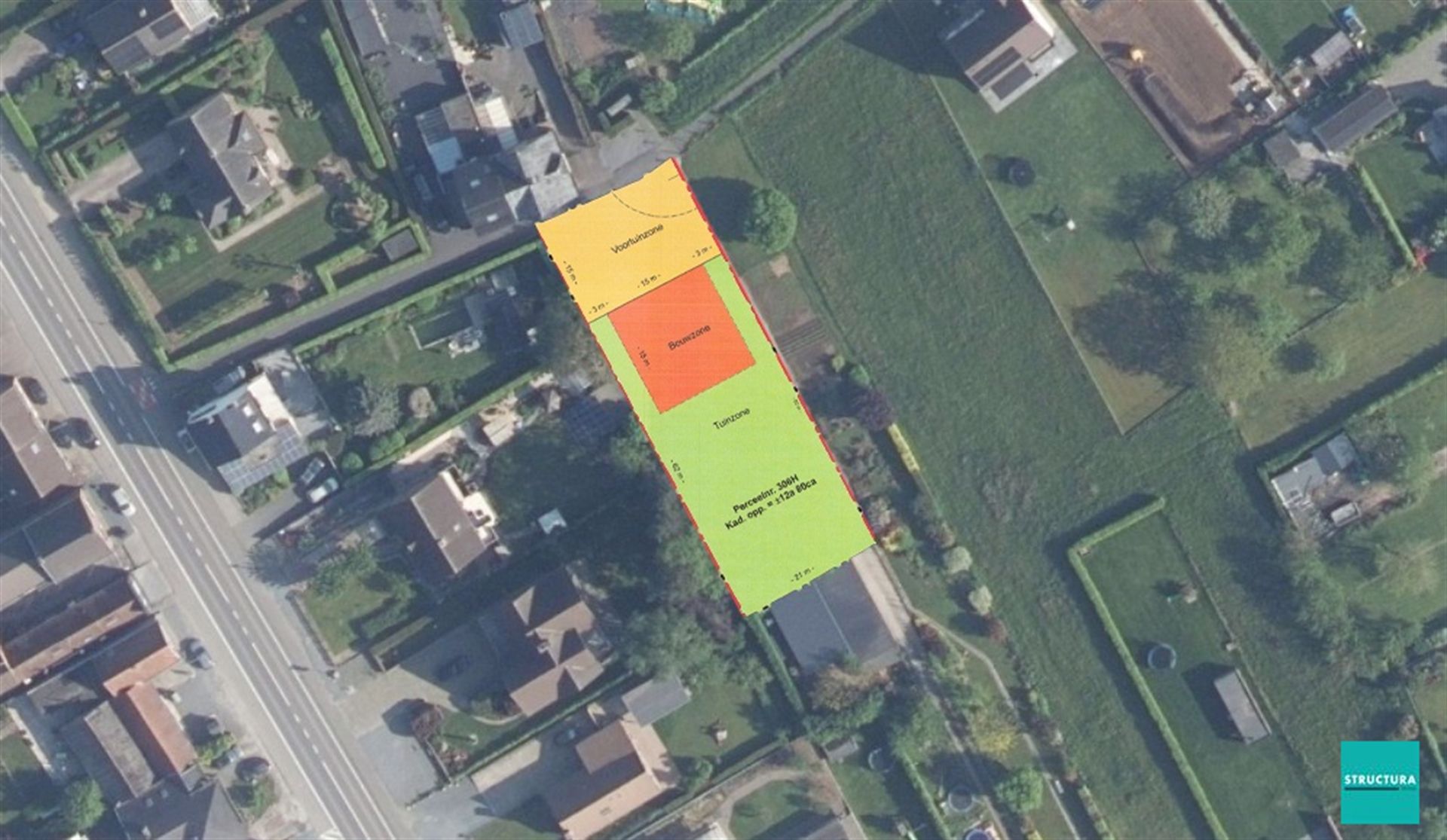 Goed gelegen bouwgrond voor open bebouwing in Mazenzele foto 2