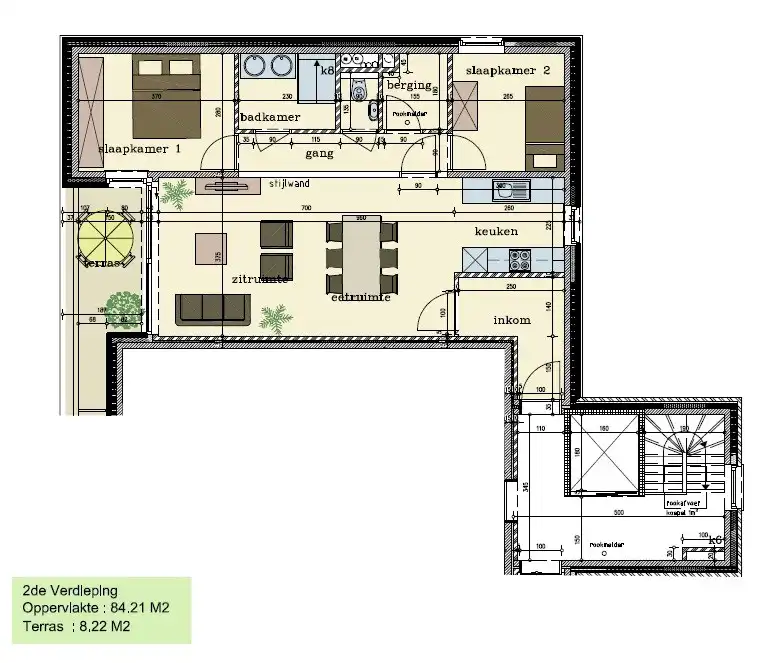 Appartement met 2 slaapkamers en garagebox te Westrozebeke foto 13