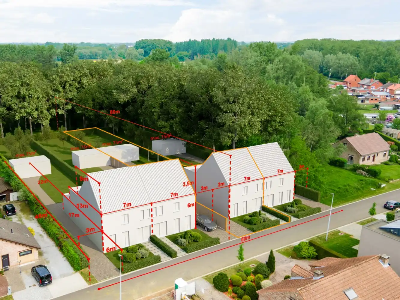 Rustig gelegen bouwgrond van 800m² voor HOB in Olmen foto {{pictureIndex}}