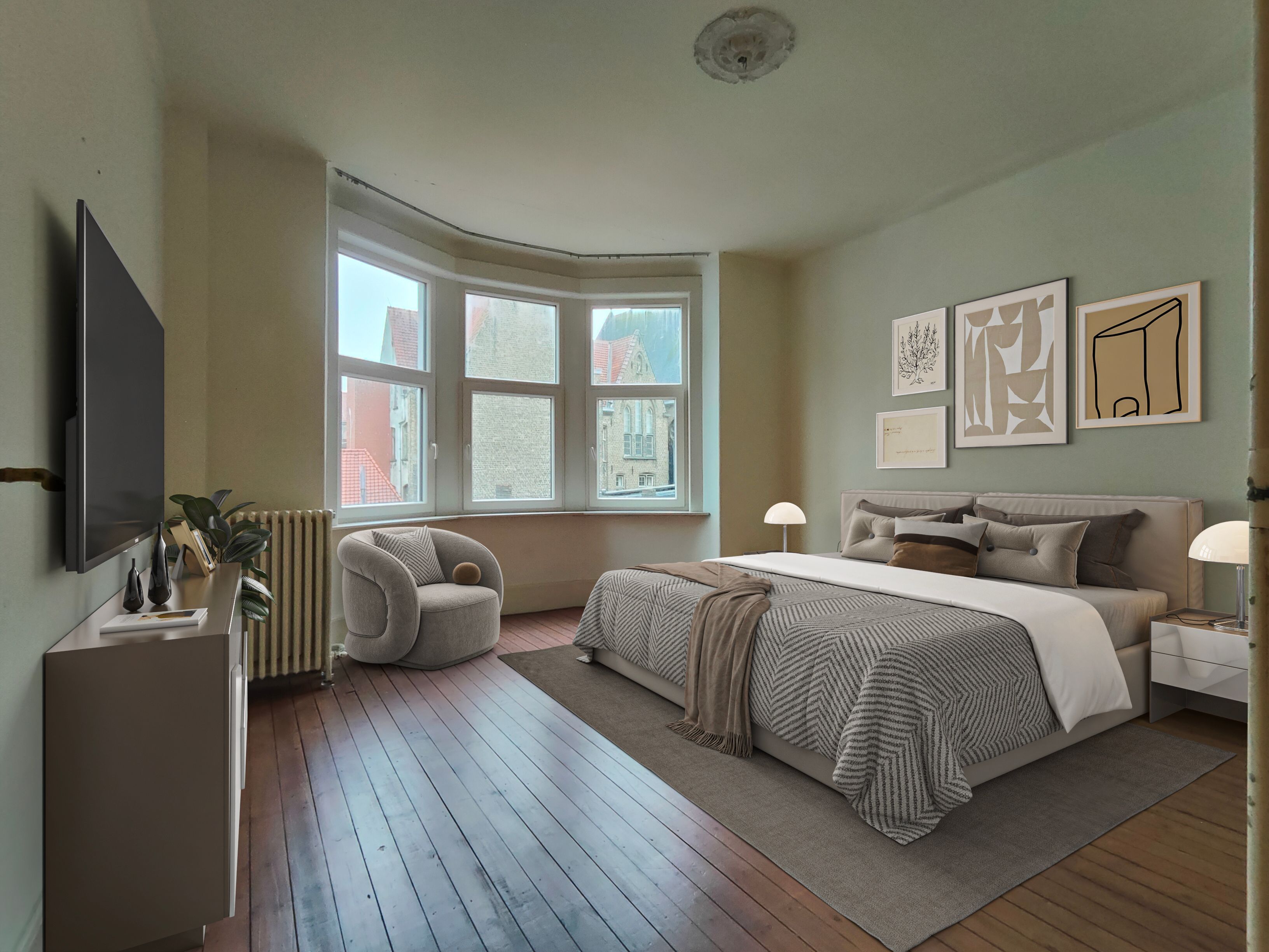 Uiterst charmant HOEKAPPARTEMENT in centrum 3 SLPK + kelder + mog. tot GARAGE! * foto 14