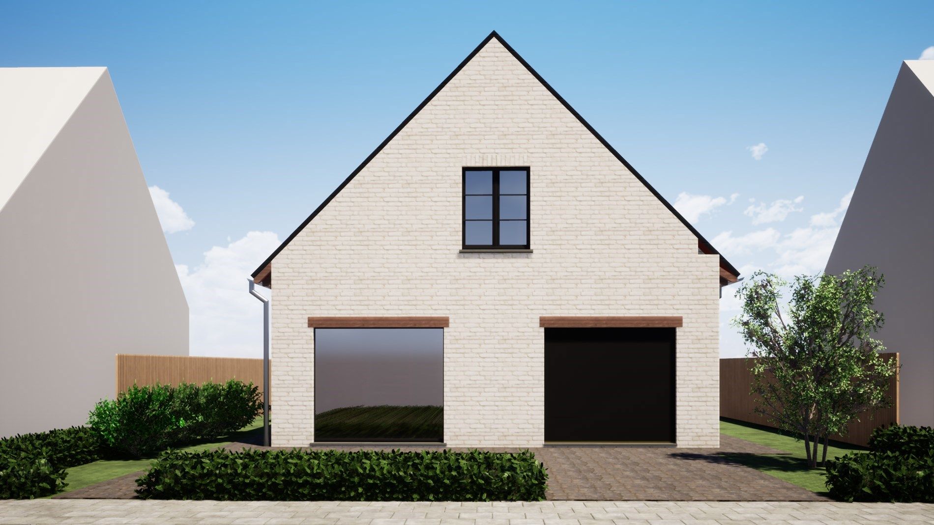 Nieuw te bouwen villa met 4 slaapkamers en garage in Lissewege – privacy, zon en bereikbaarheid in één foto 2