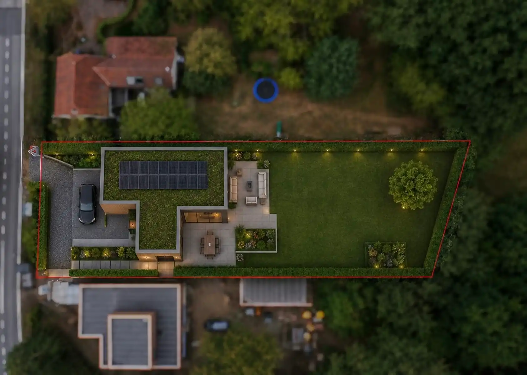Perceel van 1.342 m² met blijvend groen uitzicht foto 7
