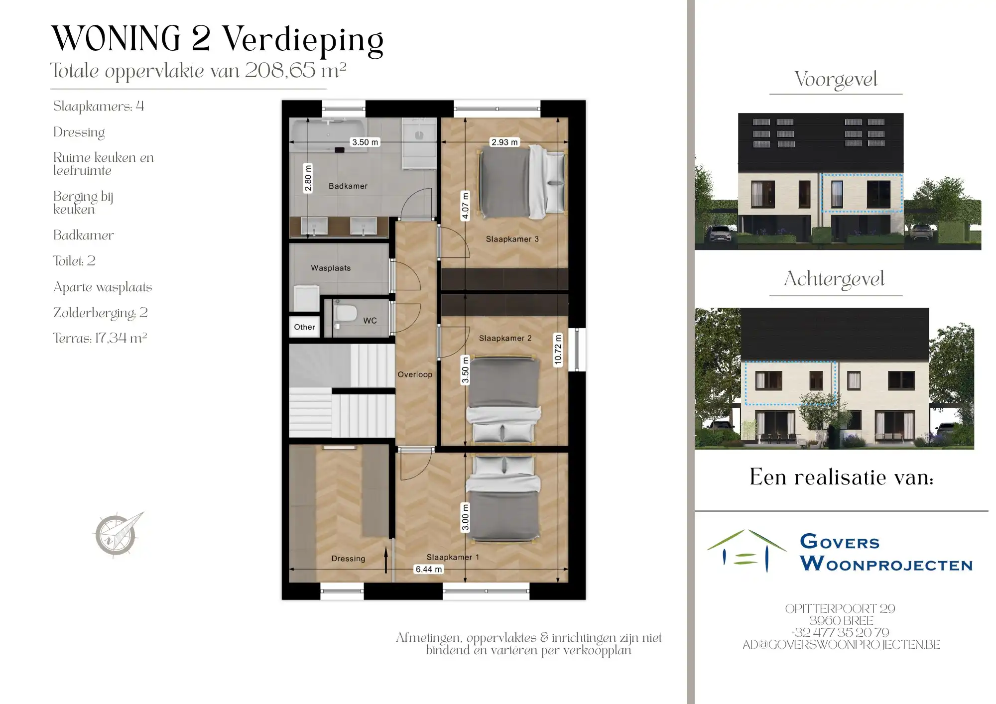 De ruwbouwwerken schieten goed op van deze zeer ruime bij centrum gelegen woning met 4 slpks, carport en tuinberging op ca 435 m². Energie label A+ foto 6