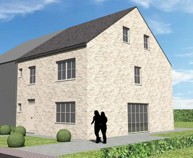 Nieuw te bouwen halfopen woning te Lede. foto {{pictureIndex}}