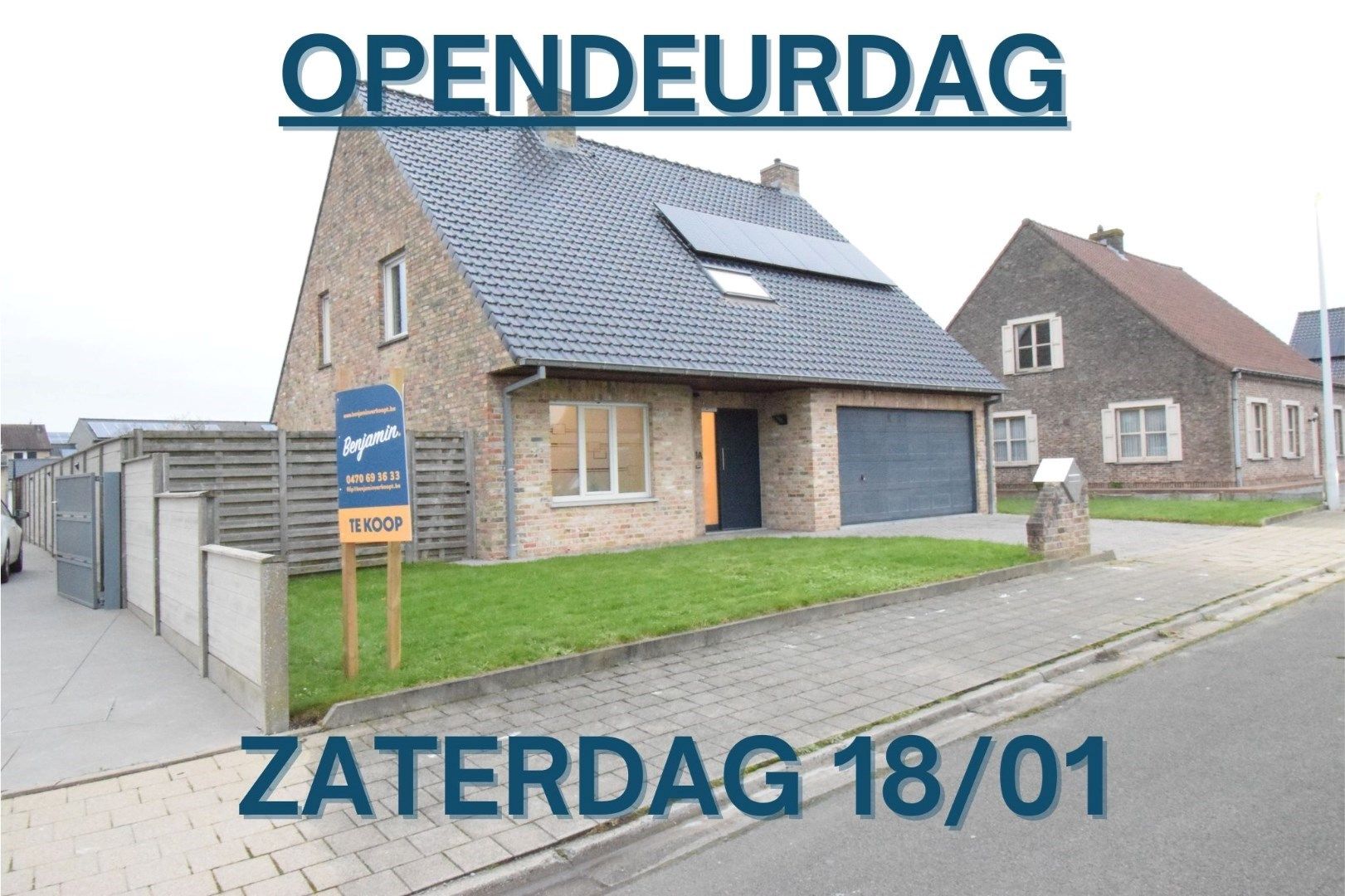 Alleenstaande woning met 3 slaapkamers en dressing, grote tuin en dubbele garage in Houthulst foto {{pictureIndex}}