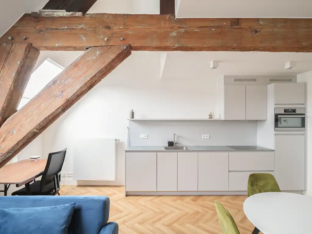 Instaplaar duplex-appartement met 1 slaapkamer en terras op een zeer gegeerde locatie – Sint-Pietersplein. foto 2