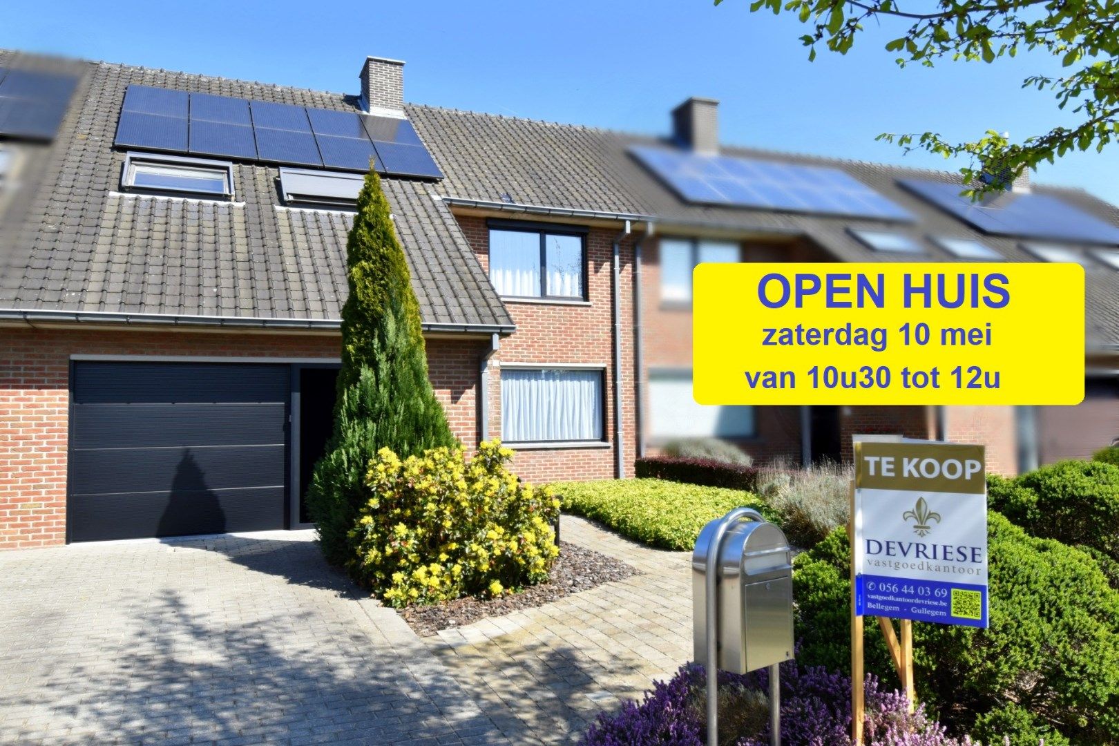 Gezinswoning met 4 slaapkamers, tuin en garage in een fijne woonwijk te koop in Kortrijk/Heule foto {{pictureIndex}}