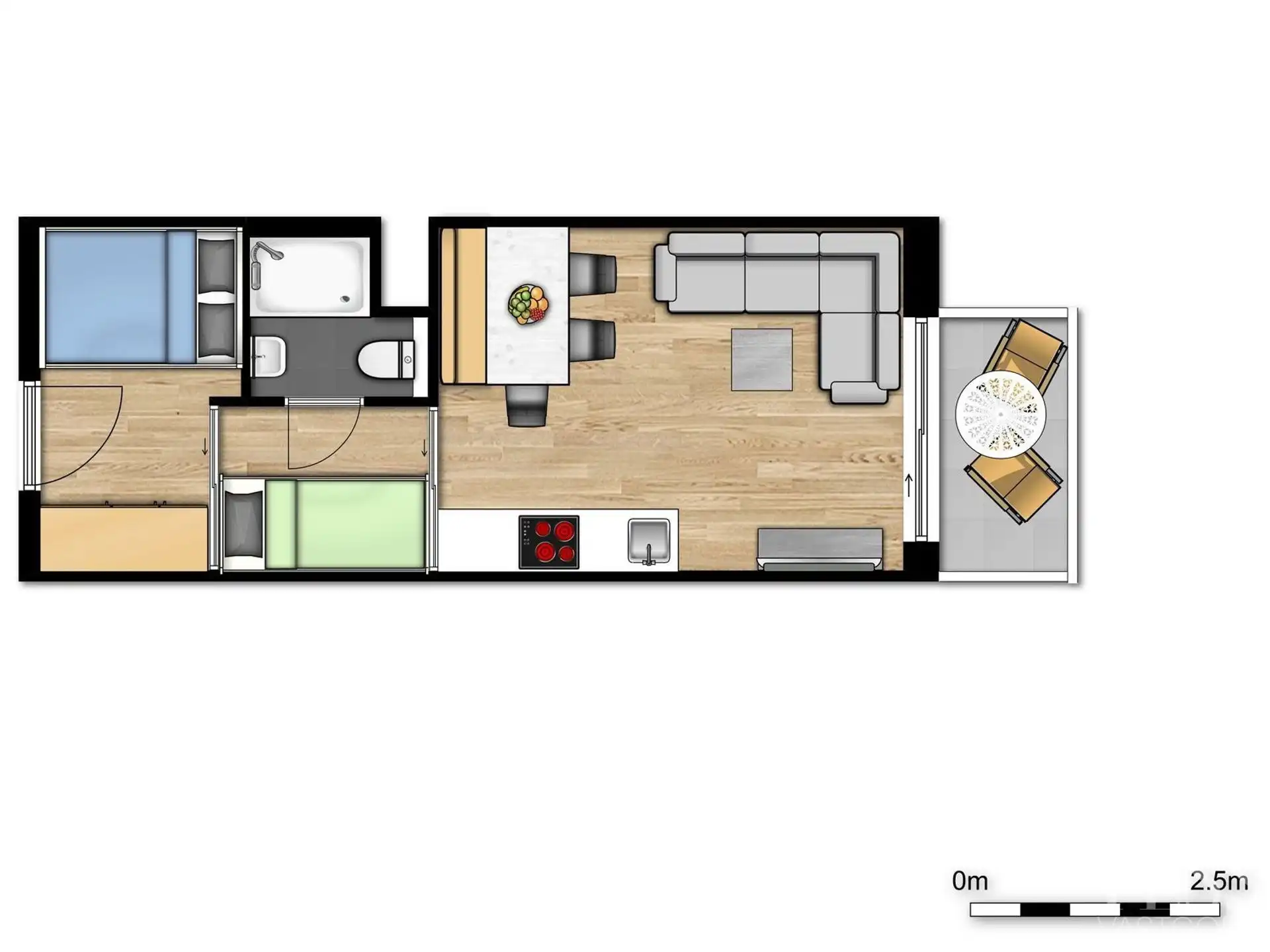 Investering: suite met balkon en mooi uitzicht te Jabbeke foto 11