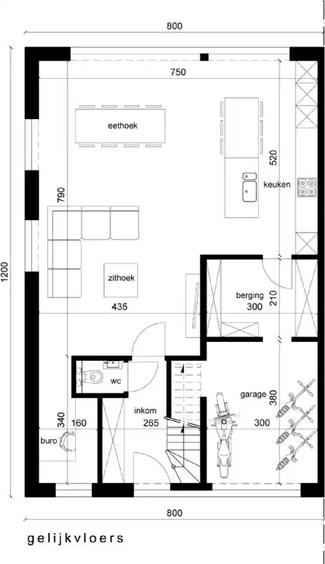 Nieuw te bouwen halfopen woning te Wevelgem. foto 2