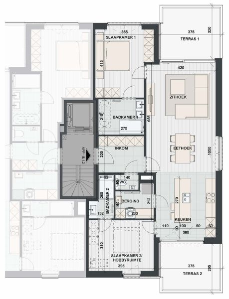 Lichtrijk doorkijkappartement in Residentie Pelikaan met zonnig terras foto 2