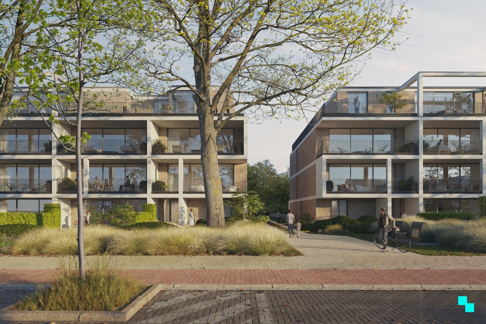 Stedelijk wonen en een groene omgeving foto {{pictureIndex}}