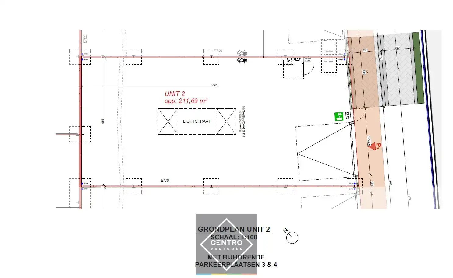 Kwalitatief en goed geïsoleerd NB MAGAZIJN (212m²) met 2 private parkeerplaatsen op ambachtelijke zone te Oostkamp (Waardamme). foto 8
