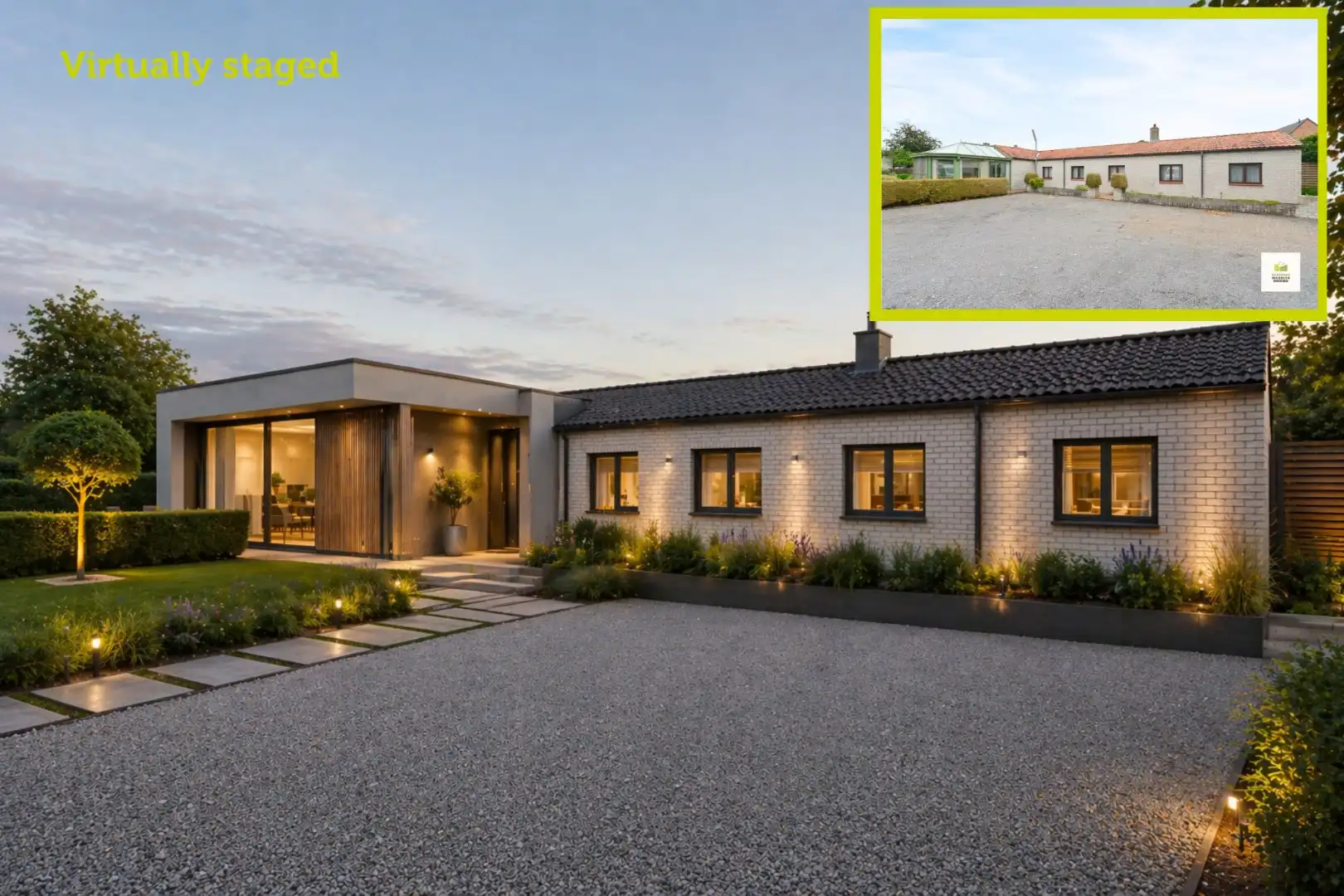 Uitbreidbare gelijkvloerse woning met grote garage op 1303m2 foto 1