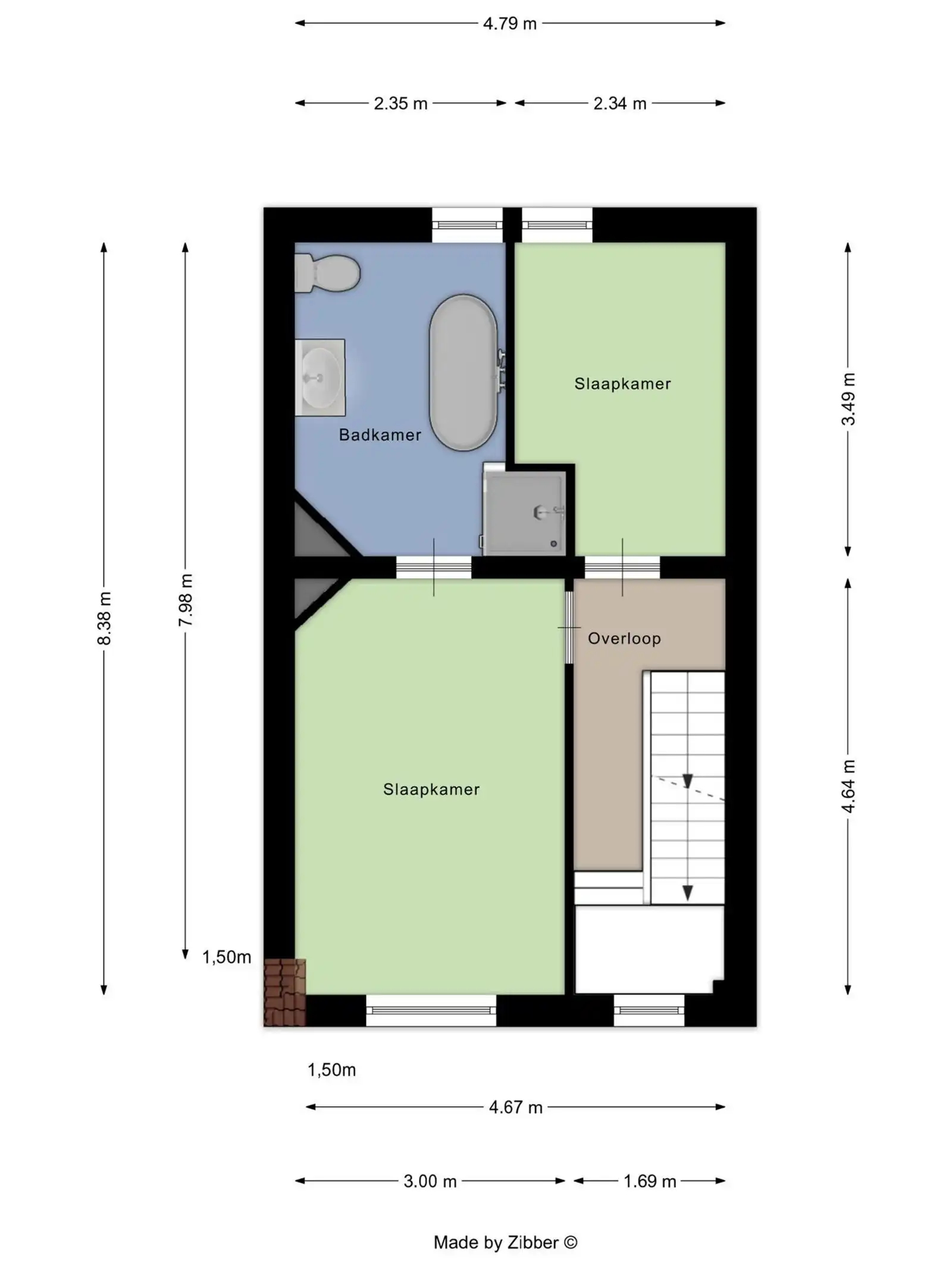 Op te frissen woning met 3 slaapkamers te Huizingen  foto 13