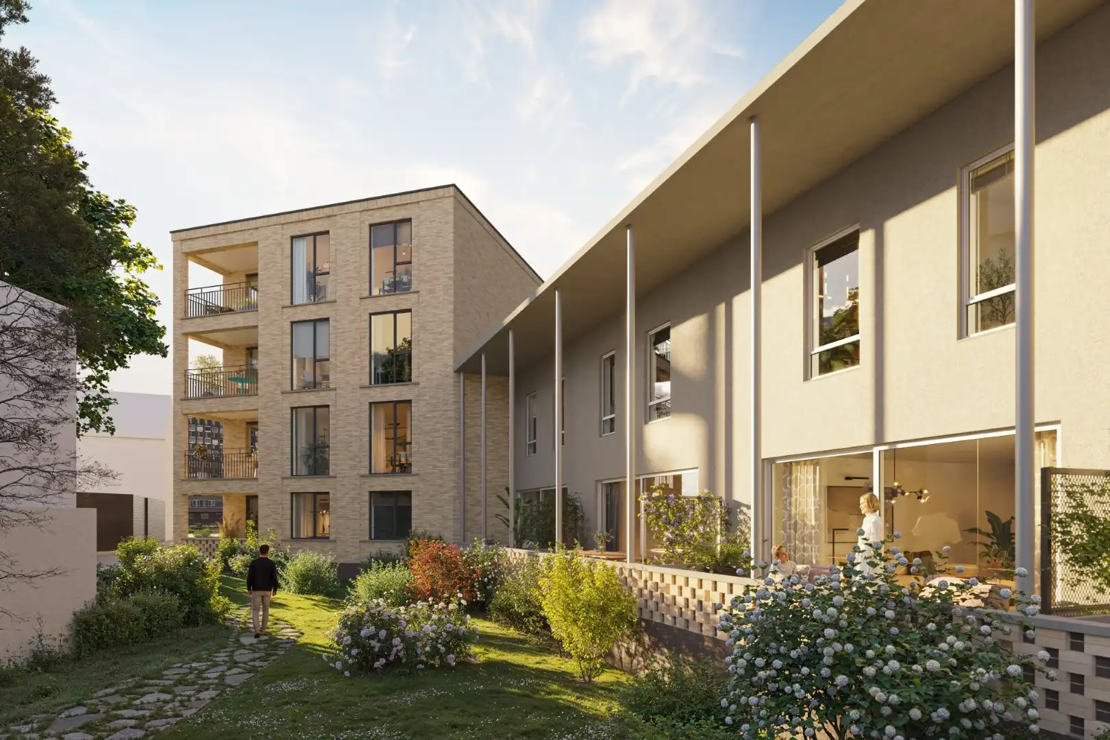 Energiezuinig gelijkvloers 2 slpk-appartement foto {{pictureIndex}}