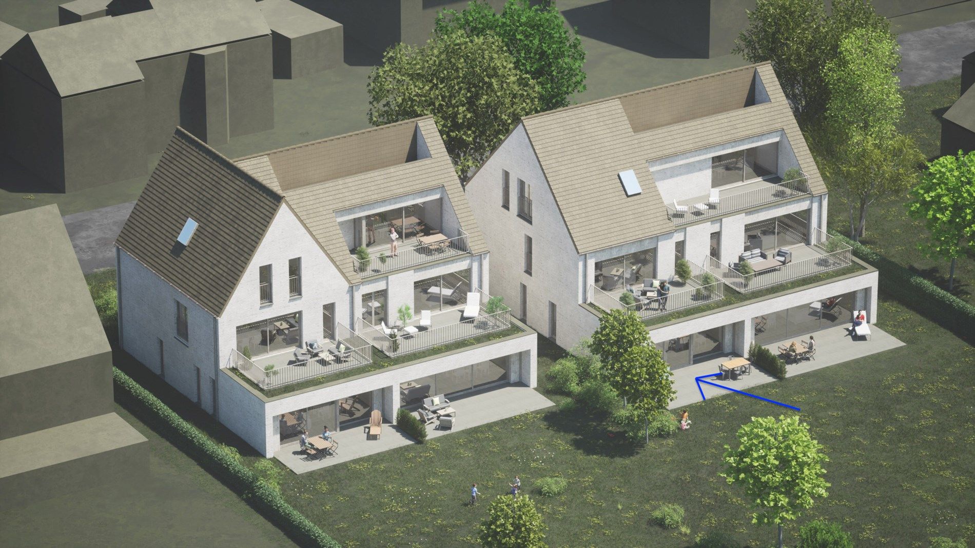 Residentie Van Bellis: Nieuwbouw Benedenwoning met tuin in Kortessem, 2 slaapkamers, Energielabel A, 110m², bouwjaar 2024, zuidelijke tuinoriëntatie, 1 parkeerp foto 1