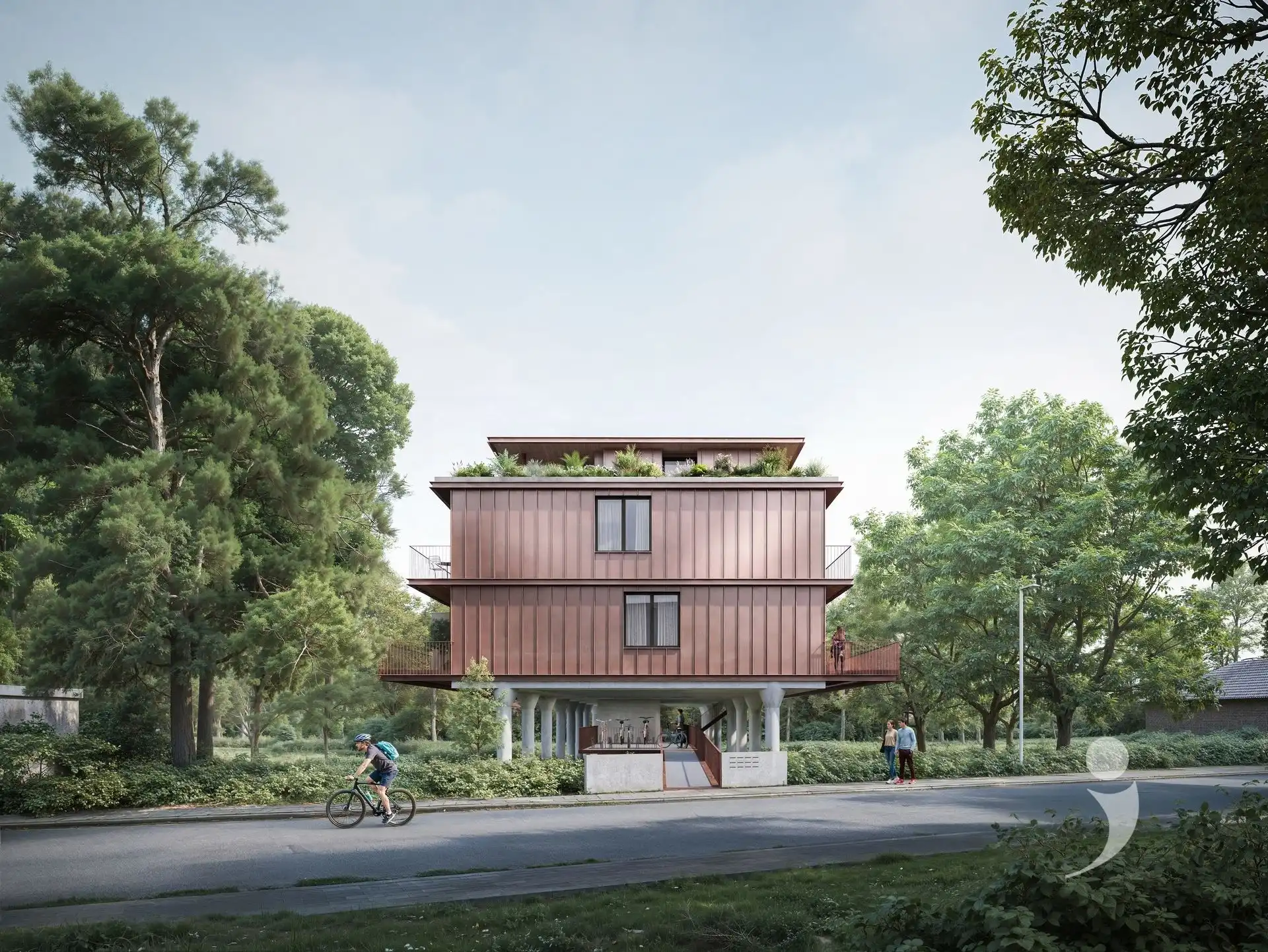 Architecturale duplex in groen Leuvens park foto 2