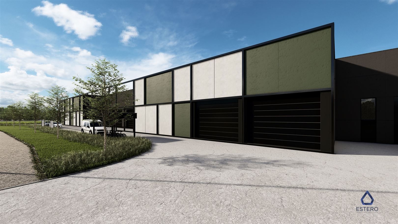 Nieuwbouw KMO-unit (880m²) in industriezone Deinze Noord foto 6